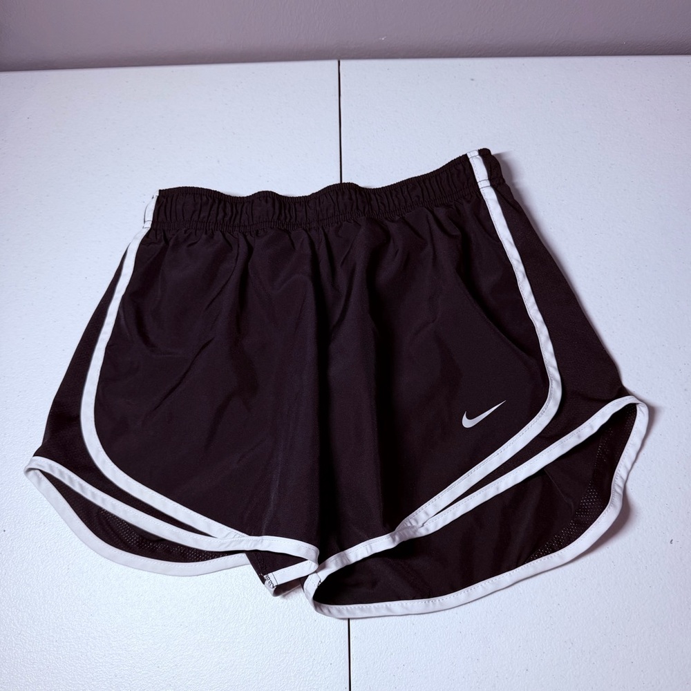 Nike Black Athletic Shorts with White Trim